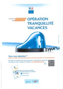 Lire la suite à propos de l’article Opération Tranquillité Vacances