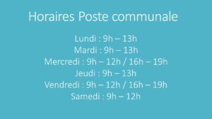 Lire la suite à propos de l’article Horaires d’été de l’Agence Postale Communale