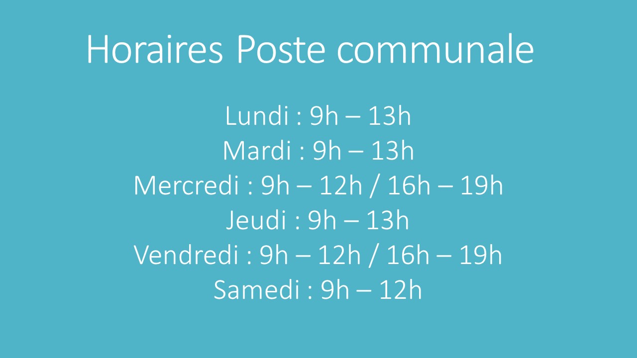 You are currently viewing Horaires d’été de l’Agence Postale Communale