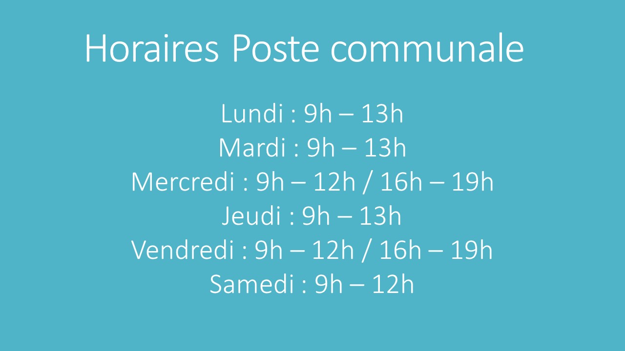 Lire la suite à propos de l’article Horaires d’été de l’Agence Postale Communale