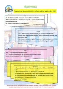 Lire la suite à propos de l’article Planning des festivités de juin à septembre