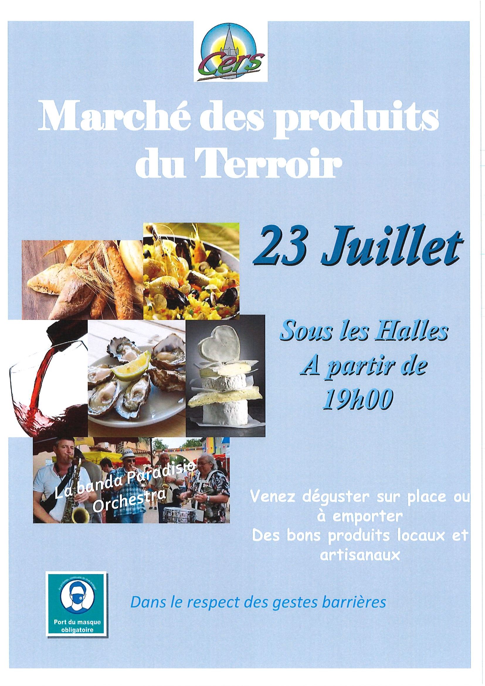 Lire la suite à propos de l’article 23 juillet : Marché des produits du Terroir