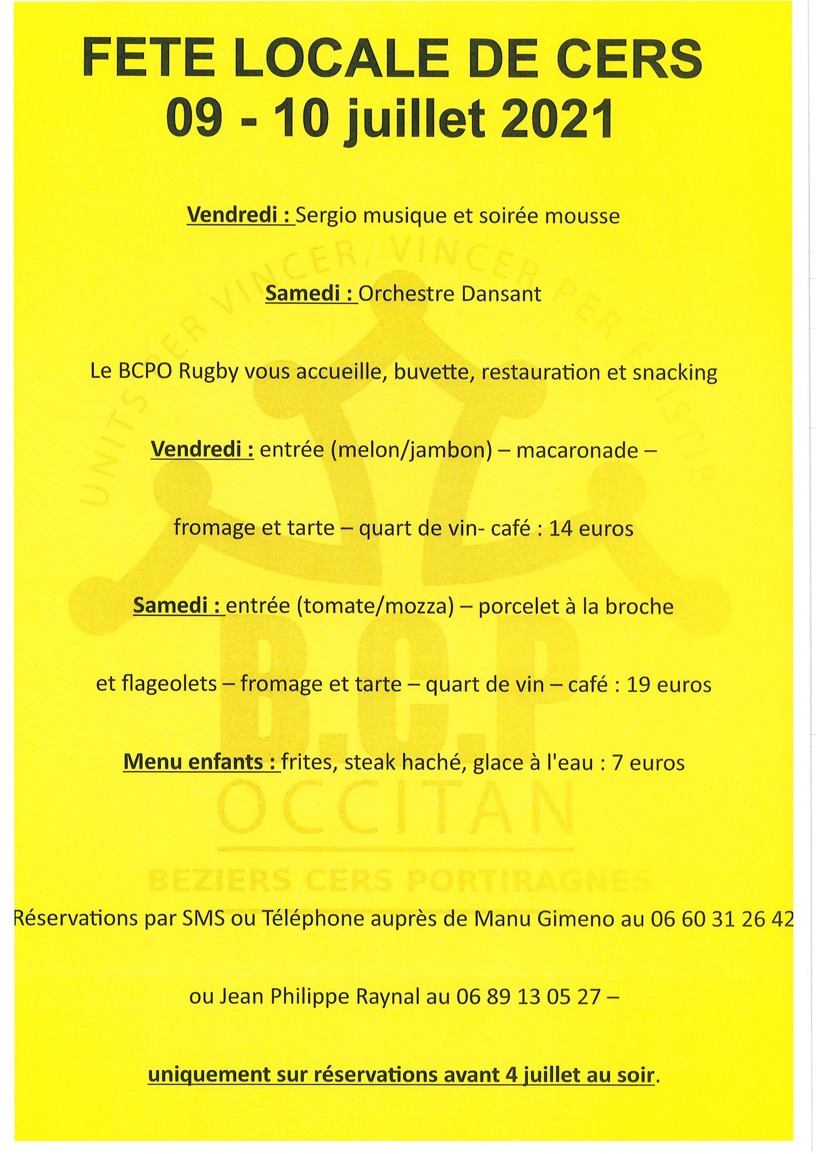 Lire la suite à propos de l’article Festivités : Fête locale les 9 et 10 juillet