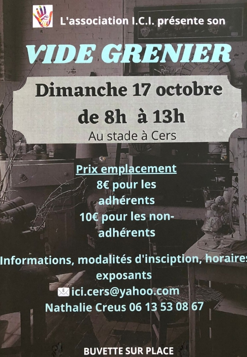 Lire la suite à propos de l’article Vide grenier le 17 octobre au stade