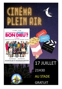 Lire la suite à propos de l’article Cinéma de plein air au stade le 17 juillet