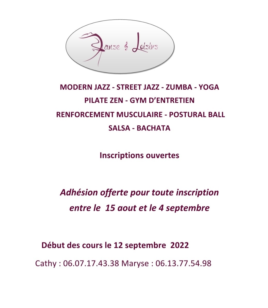 You are currently viewing Inscriptions Danse et Loisirs