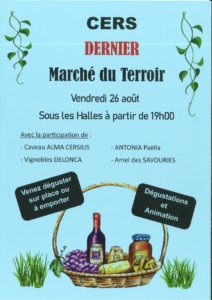 Lire la suite à propos de l’article Dernier marché du terroir : 26 août à 19h sous les Halles