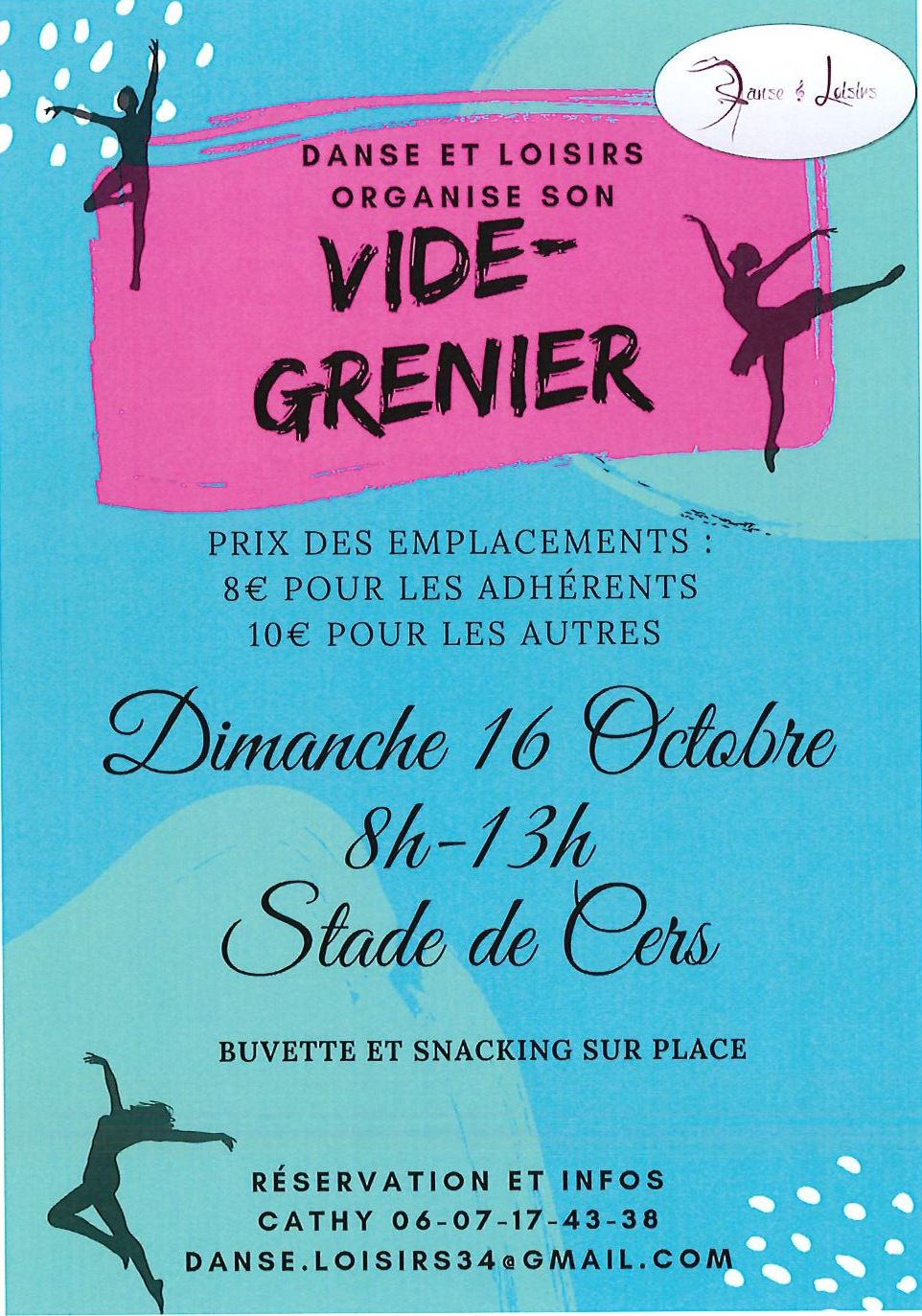 Lire la suite à propos de l’article Danse et Loisirs organise son vide grenier le 16 octobre