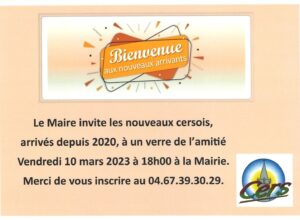 Lire la suite à propos de l’article Accueil des nouveaux Cersois le 10 mars