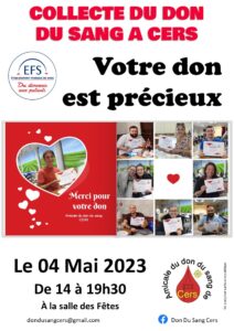 Lire la suite à propos de l’article Don du sang : prochaine collecte le 4 mai 2023