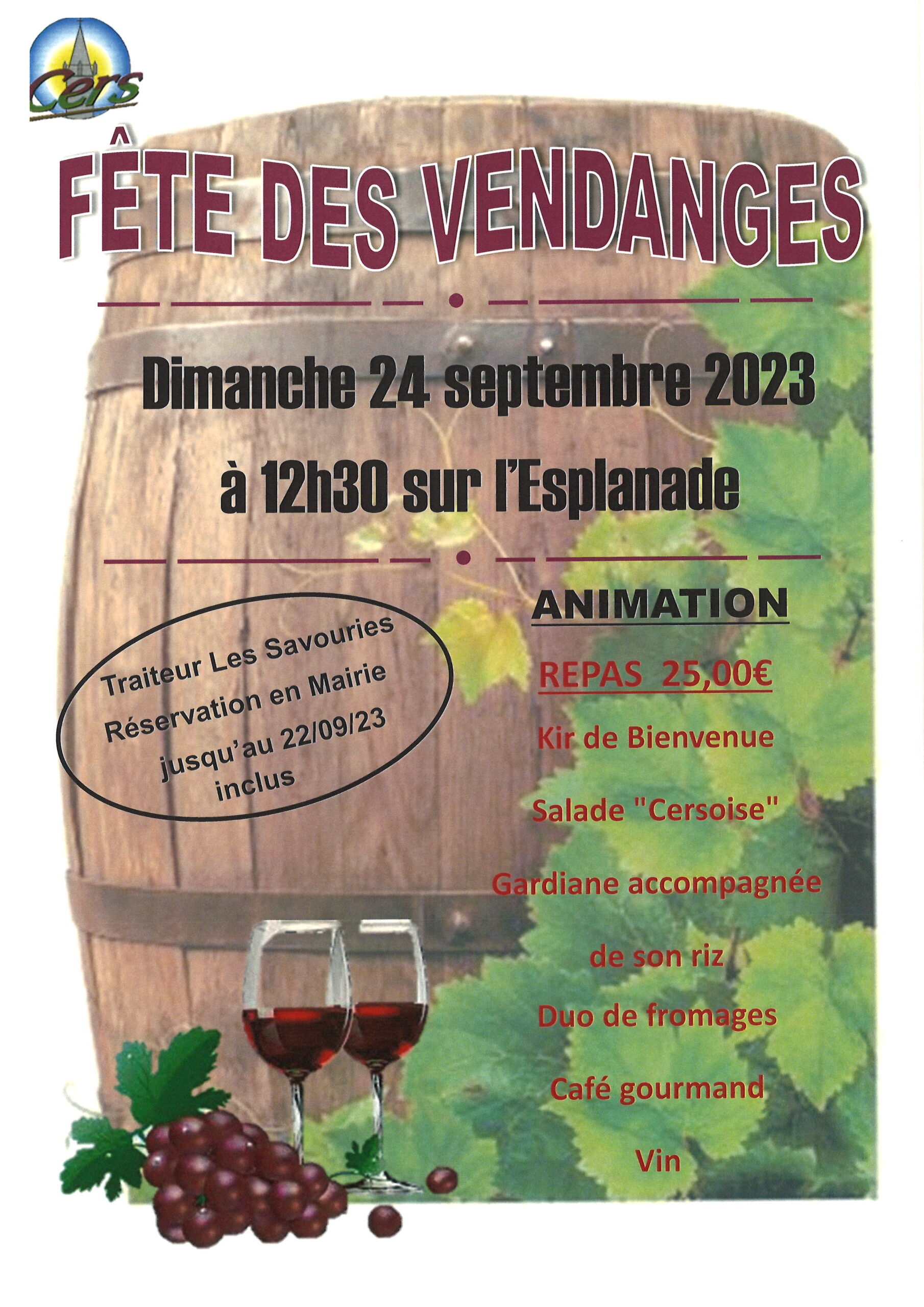 You are currently viewing Fête des vendanges le 24 septembre sur l’Esplanade