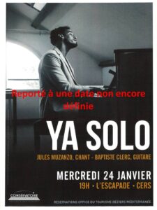 Lire la suite à propos de l’article Le concert Ya Solo est reporté