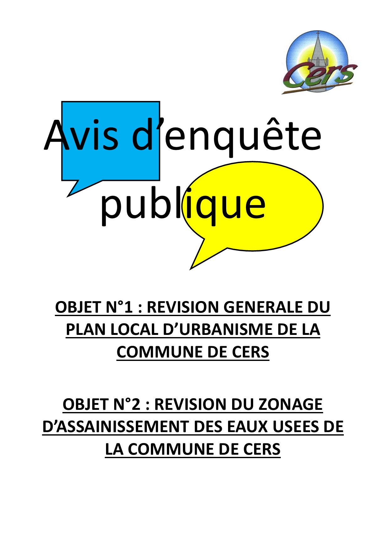 Lire la suite à propos de l’article Avis d’enquête publique du 5 février 14h au 8 mars 17h