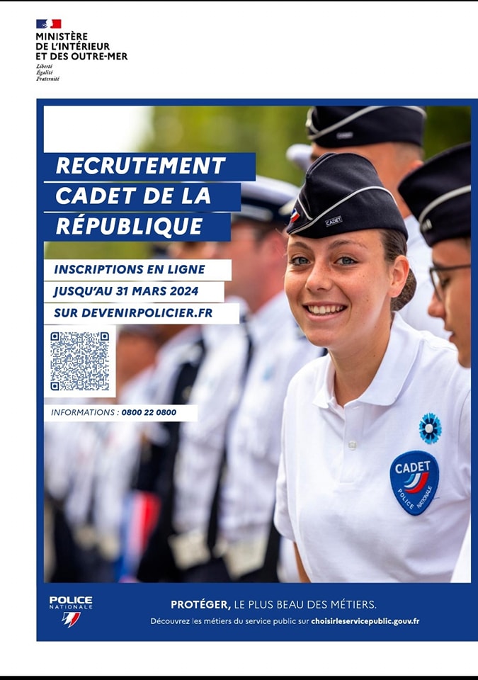 Lire la suite à propos de l’article Recrutement Cadet de la République