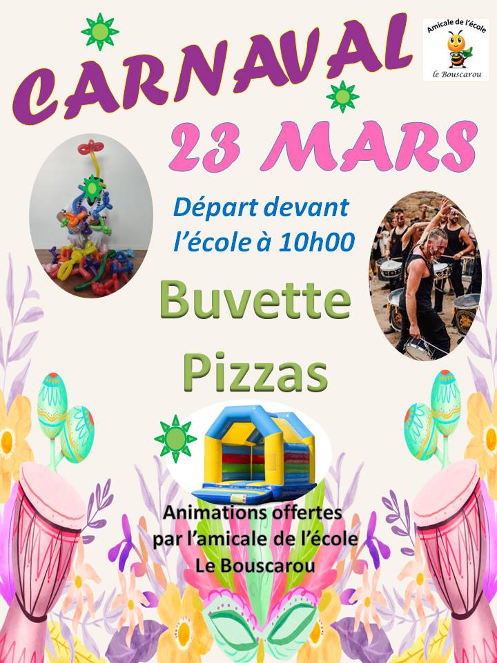You are currently viewing Carnaval de l’Amicale de l’école : 23 mars 2024