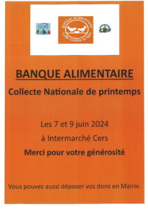 Lire la suite à propos de l’article Banque alimentaire : collecte des 7 et 9 juin 2024