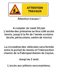 Lire la suite à propos de l’article Travaux rue de l’Europe devant l’école
