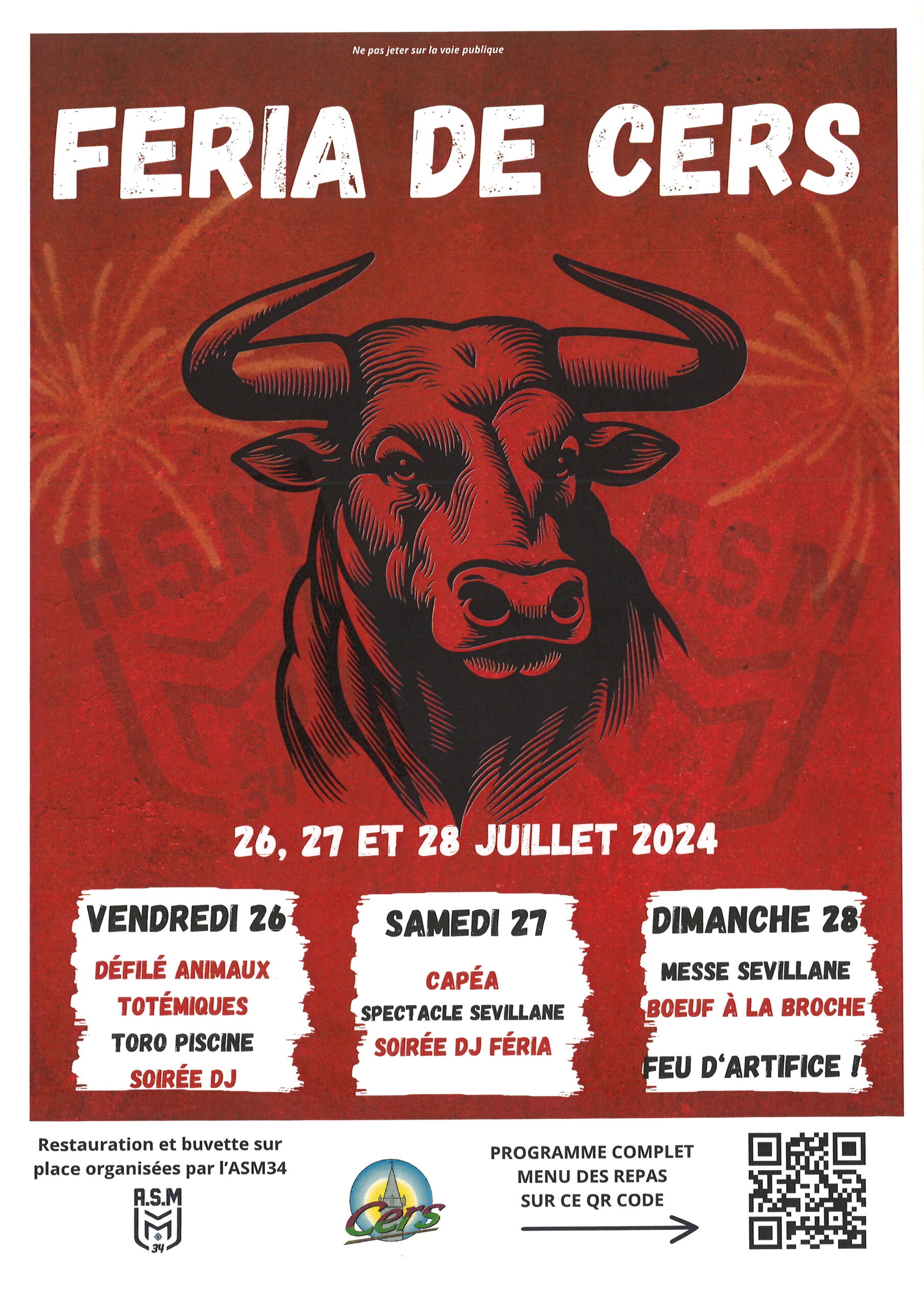 Lire la suite à propos de l’article Feria de Cers avec l’ASM34 du 26 au 28 juillet – Un programme de Foooolie vous attend !