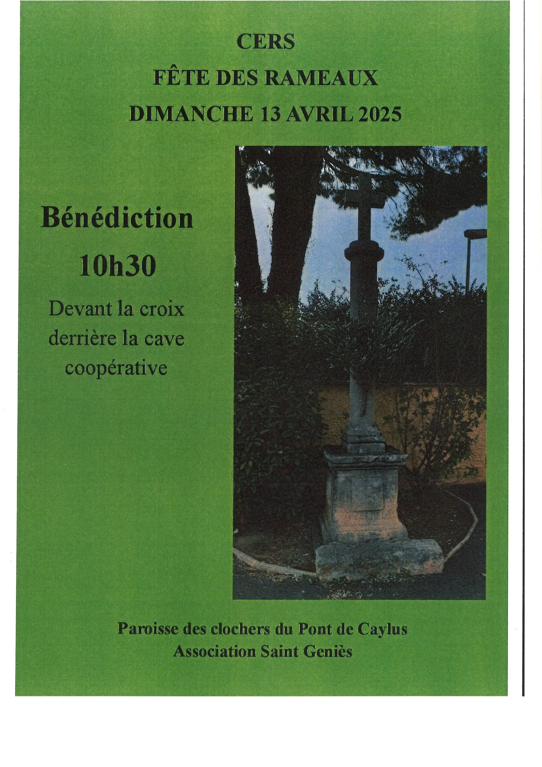 You are currently viewing Saint-Geniès : bénédiction des rameaux le 13 avril