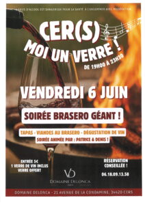 Domaine Delonca : Cer(s) moi un verre 6 juin 25