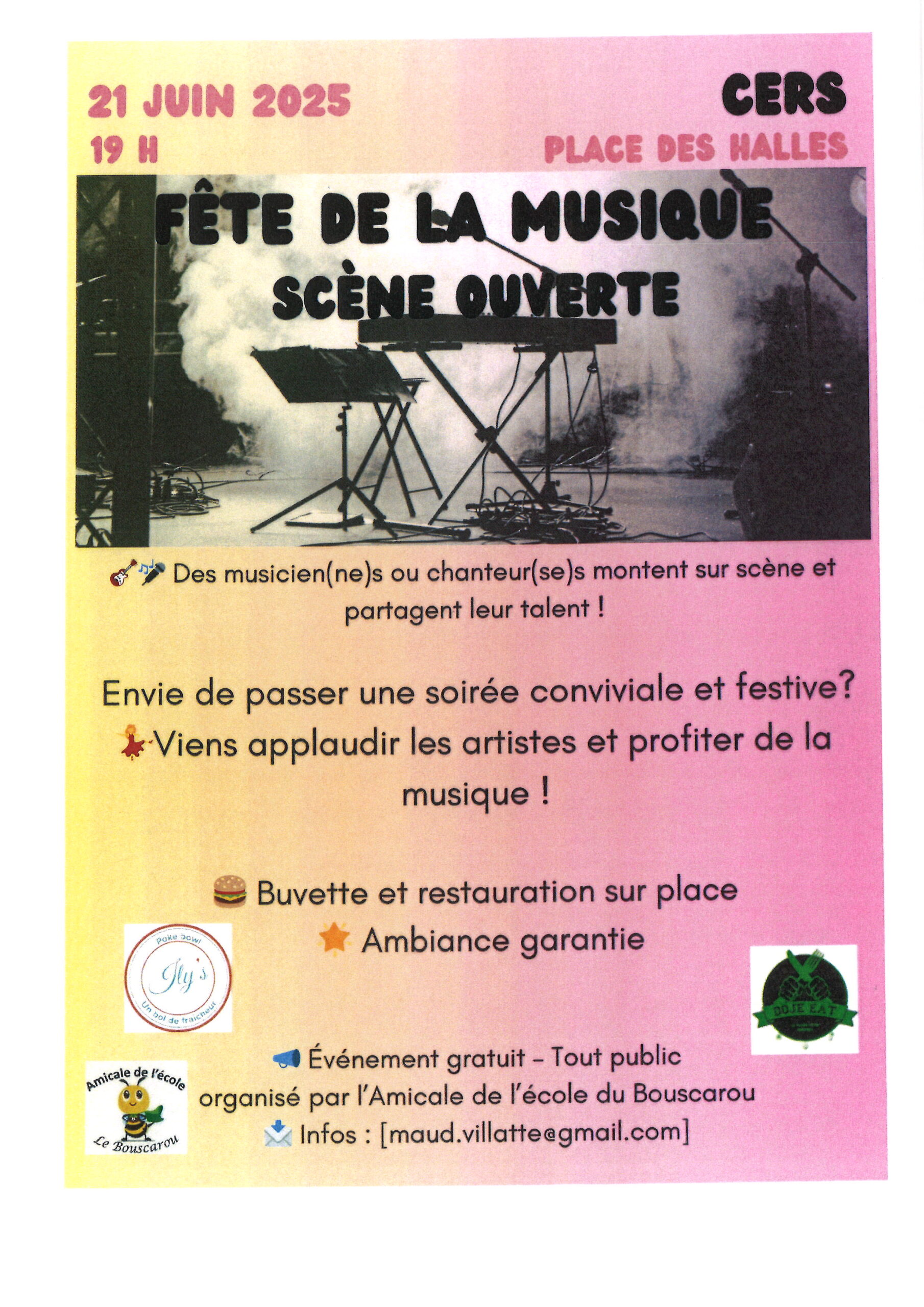 You are currently viewing Fête de la musique – sous des Halles – 21 juin 25