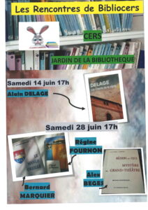 Les rencontres Bibliocers du mois de Juin 2025
