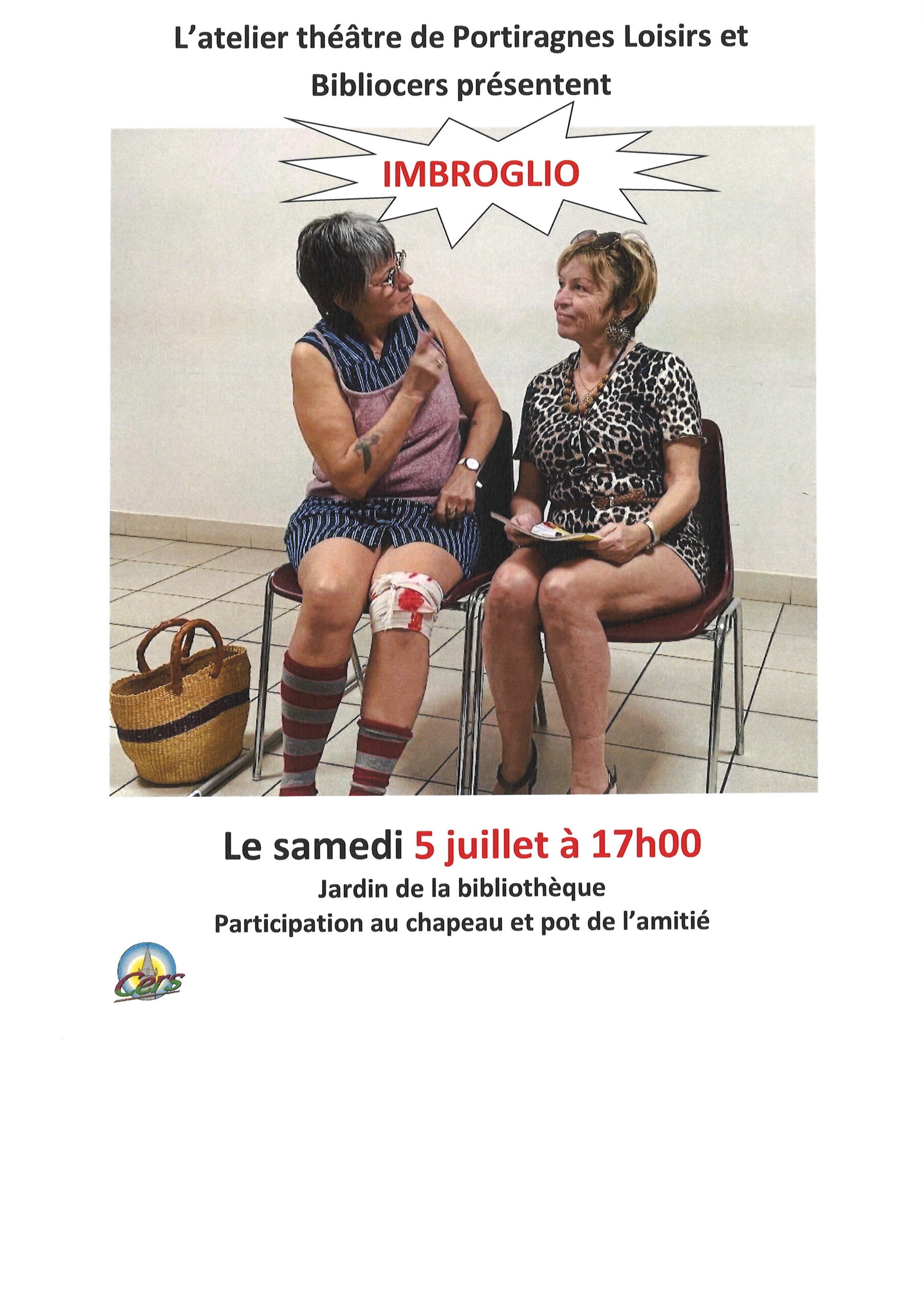 Lire la suite à propos de l’article Théâtre avec Bibliocers au jardin le 5 juillet 2025