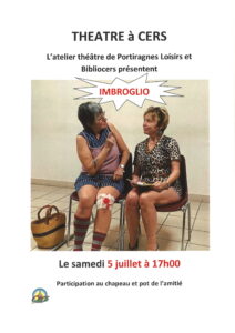 Théâtre avec Bibliocers le 5 juillet 2025 – SALLE DES FETES