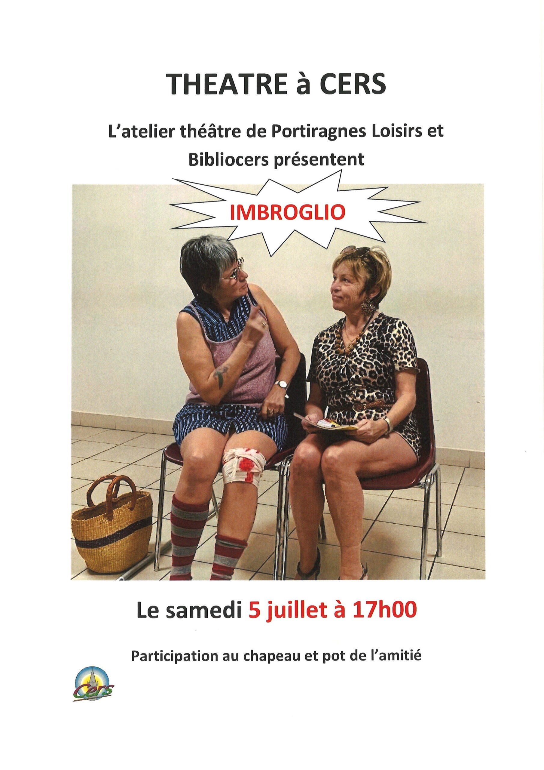 Lire la suite à propos de l’article Théâtre avec Bibliocers le 5 juillet 2025 – SALLE DES FETES