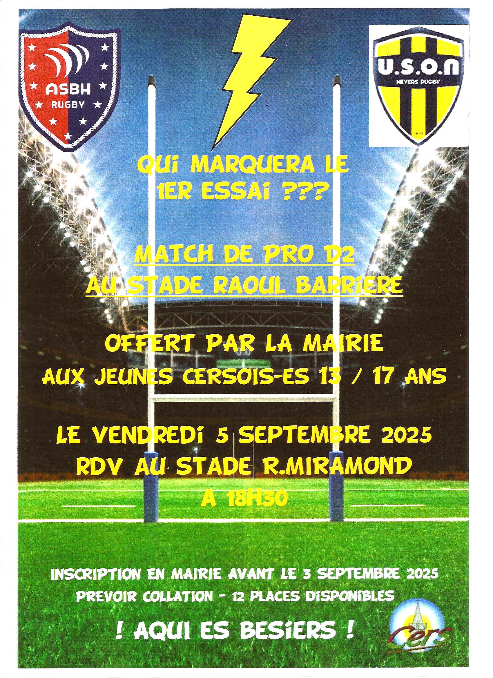 You are currently viewing SORTIE RUGBY JEUNES CERSOIS (SES) LE 05/09/2025 – ASBH / USON NEVERS RUGBY