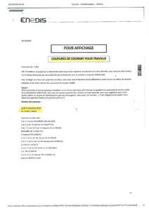 Lire la suite à propos de l’article Enedis : coupure de courant le 3 novembre 2025