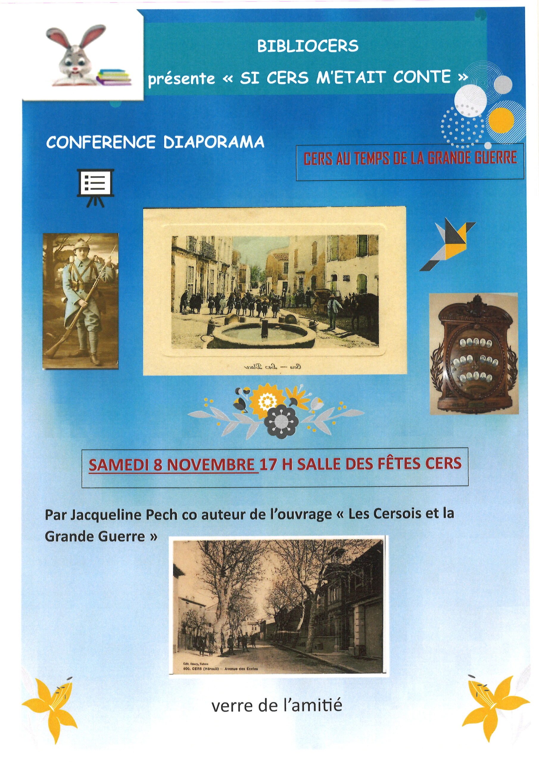 Lire la suite à propos de l’article Conférence Bibliocers « SI CERS M’ETAIT CONTE » le 8 novembre 2025 – SALLE DES FETES