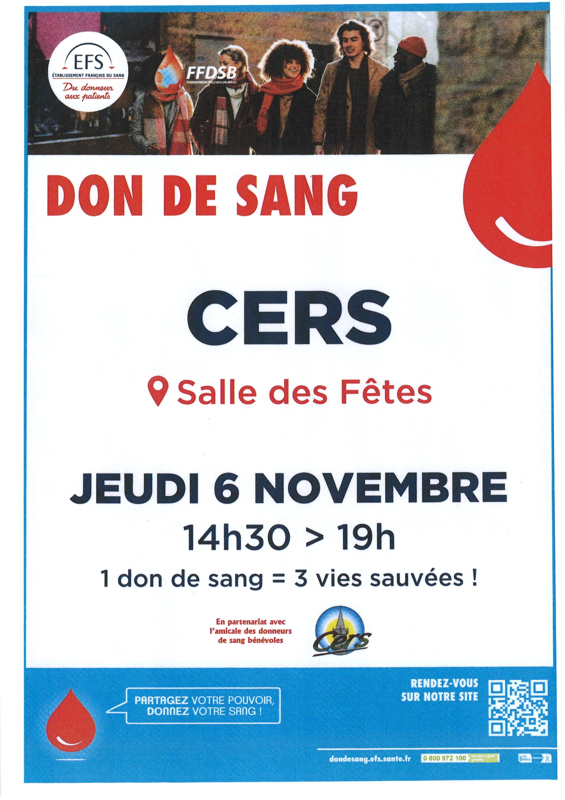 Lire la suite à propos de l’article Collecte DON DU SANG