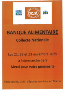 Banque alimentaire : collecte les 21,22 et 23 novembre 2025