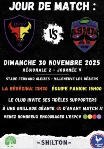 Lire la suite à propos de l’article Le match de rugby ESPCV XV / ASMM XV