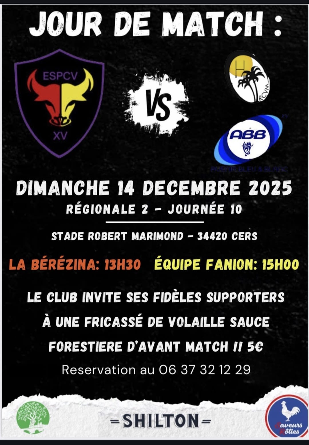 You are currently viewing Le match de rugby ESPCV XV / ABB XV