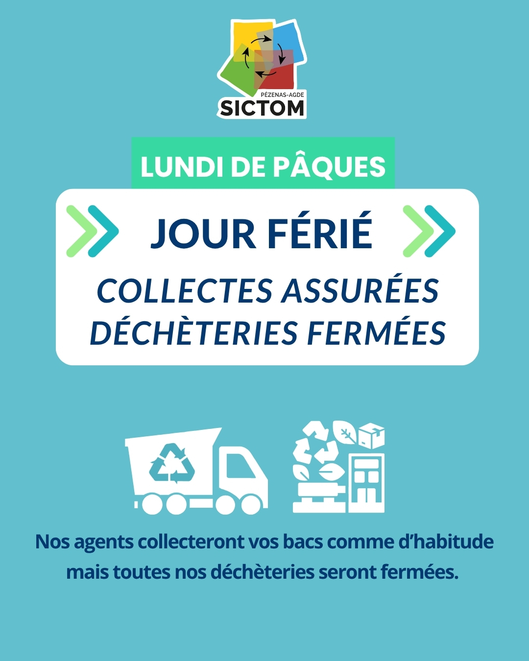 You are currently viewing Information SICTOM pour le lundi 6 avril – PAQUES