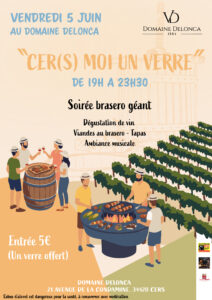 Cers(s) moi un verre au Domaine Delonca :  5 juin 2026